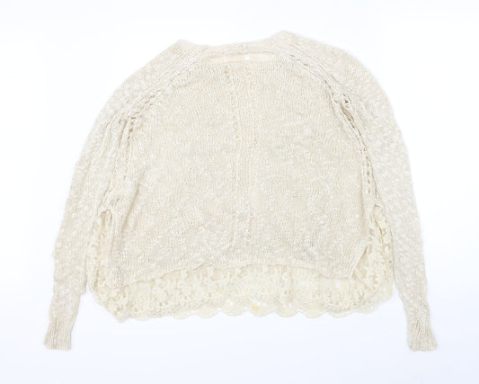 Vouley Vous Womens Beige Pullover Jumper Size M