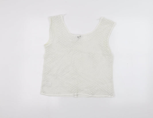 Womens UK Size 12 NEXT White Basic T-Shirt