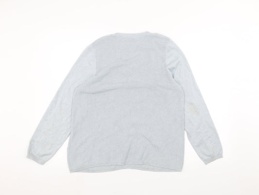 Womens UK Size 16 Marks and Spencer Blue Pullover Jumper