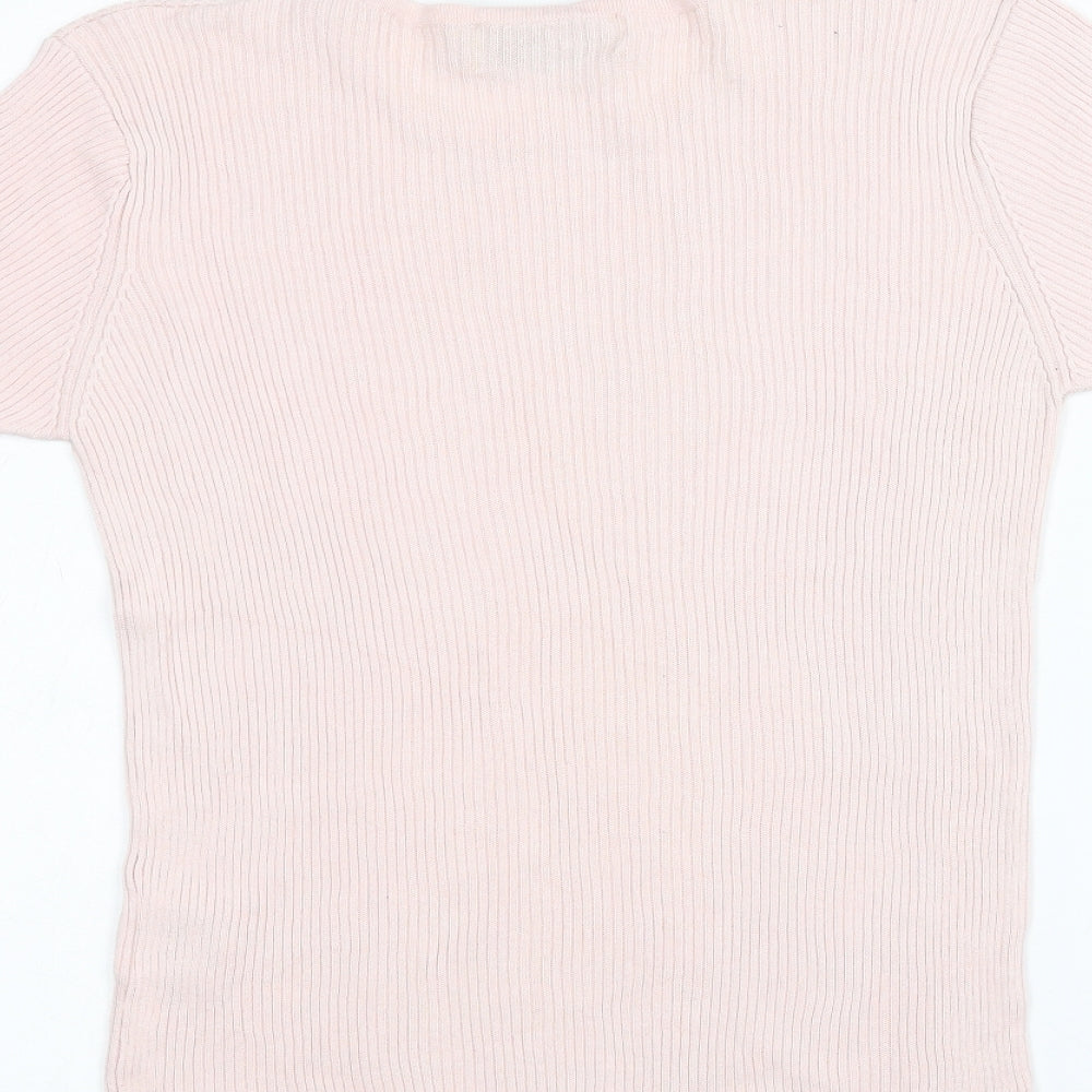 Womens UK Size M Holmewood Pink Basic T-Shirt