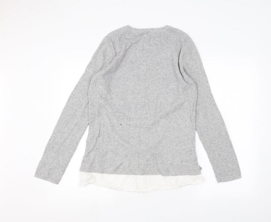 Womens UK Size 10 Topshop Grey Pullover Jumper