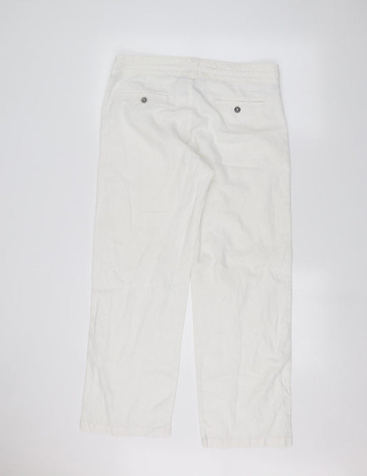F&F Womens White Straight Jeans Size 12 L28 in