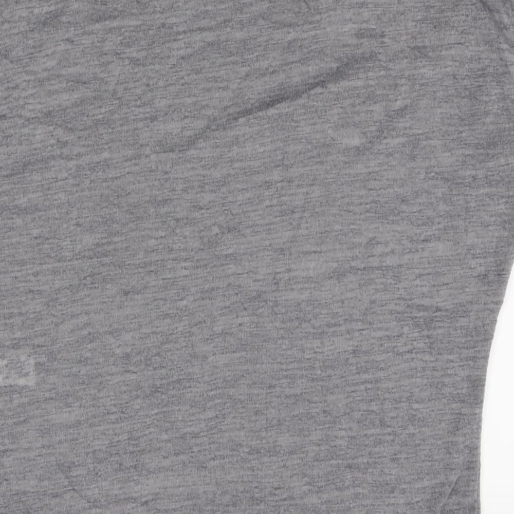 Womens UK Size 14 Apricot Grey Basic T-Shirt