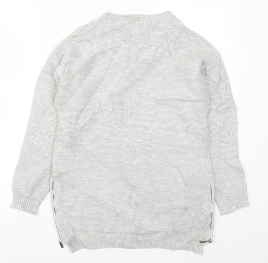 Womens UK Size S Peacocks Grey Pullover Jumper