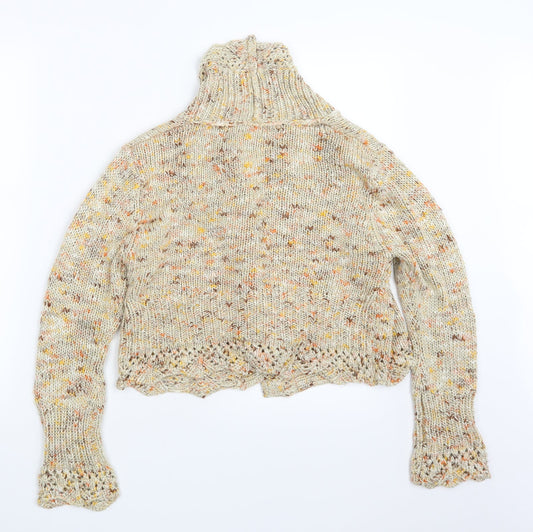 Kaleidoscope Womens Yellow Knit Cardigan Jumper Size 12