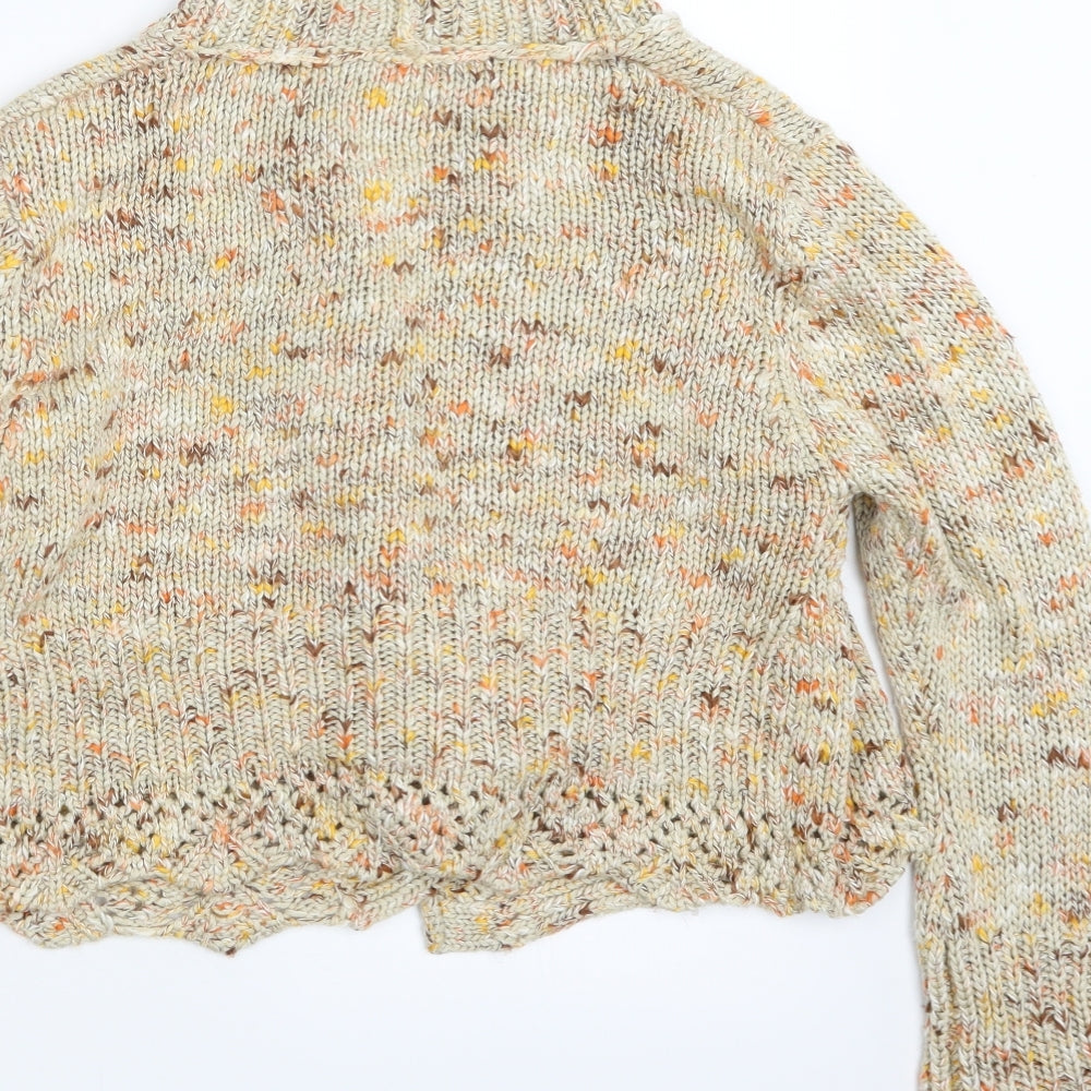 Kaleidoscope Womens Yellow Knit Cardigan Jumper Size 12