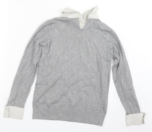 Womens UK Size 8 Dorothy Perkins Grey Pullover Jumper