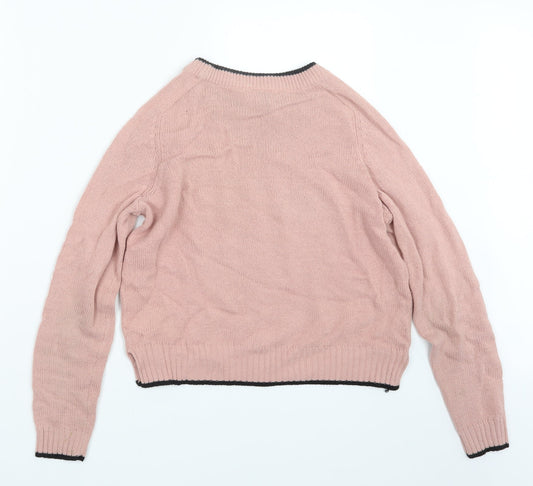 Divided by H&M Womens Pink Knit Pullover Jumper Size XS