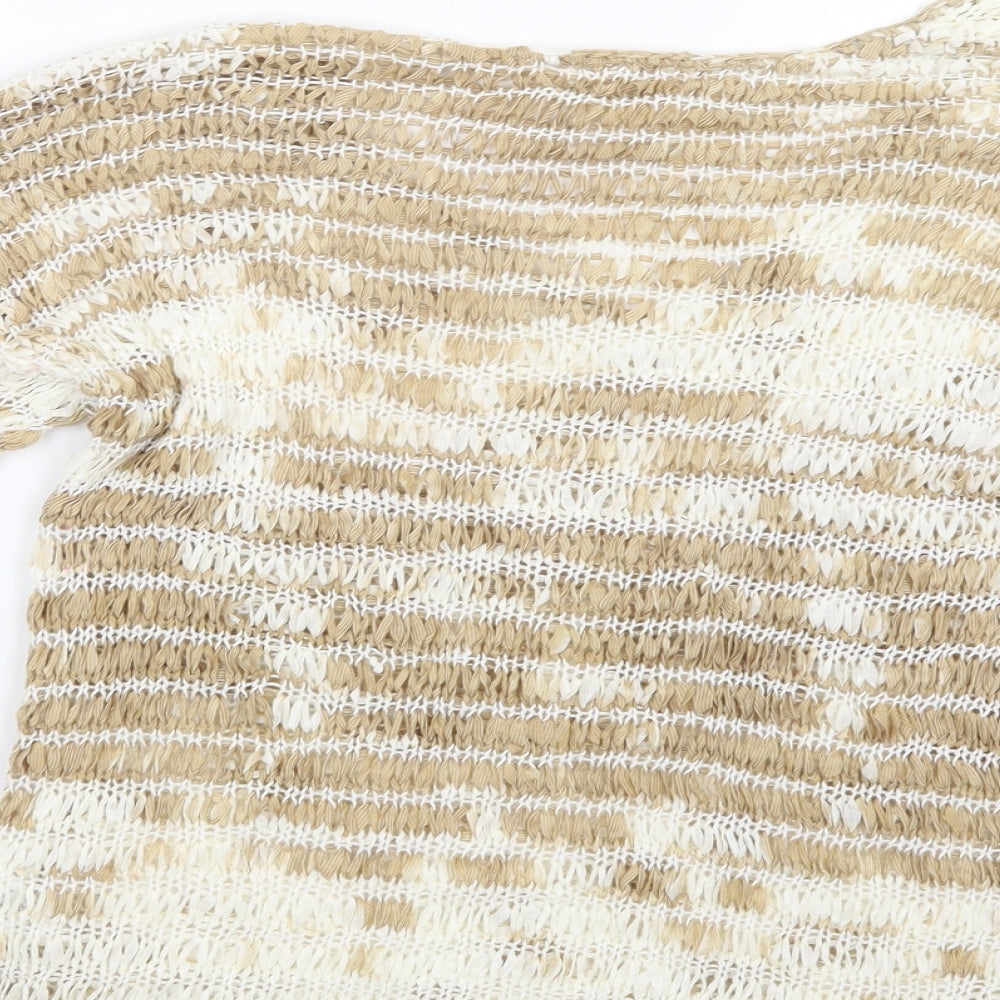 Womens UK Size M NEXT Beige Pullover Jumper
