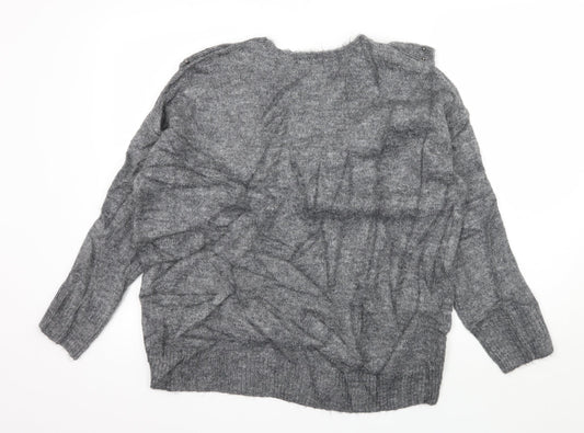 Womens UK Size M River Island Grey Pullover Jumper