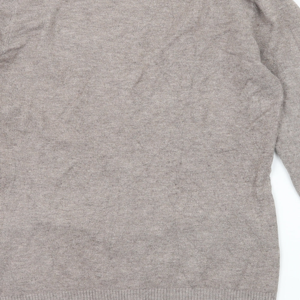 Tiramisu Womens Brown Knit Cardigan Jumper Size M