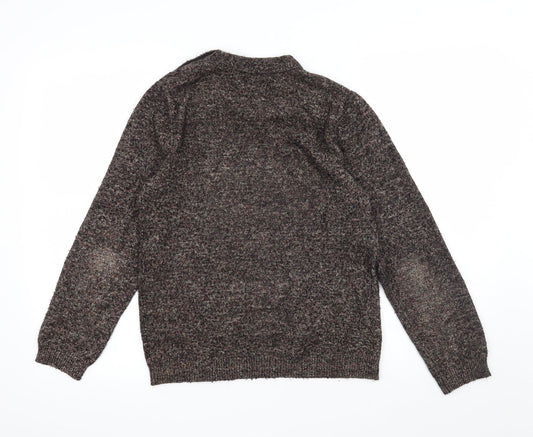 Topman Mens Brown Knit Pullover Jumper Size S