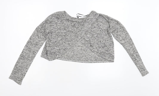 Divided by H&M Womens Grey Pullover Jumper Size XS - CROPPED