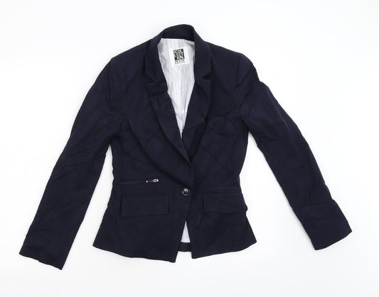 Womens UK Size 8 Debenhams Regular Blue Suit Jacket