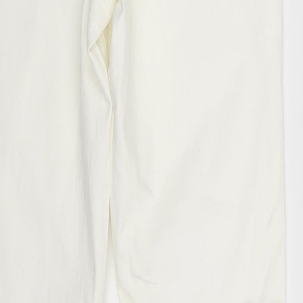 Denim & Co. Womens Ivory Denim Skinny Jeans Size 10 L26.5 in