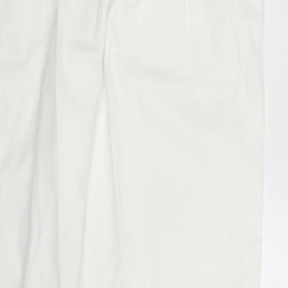 BM Womens White Sweatpants Trousers Size 10 L25 in