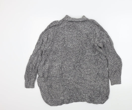 Womens UK Size 6 Topshop Grey Pullover Jumper