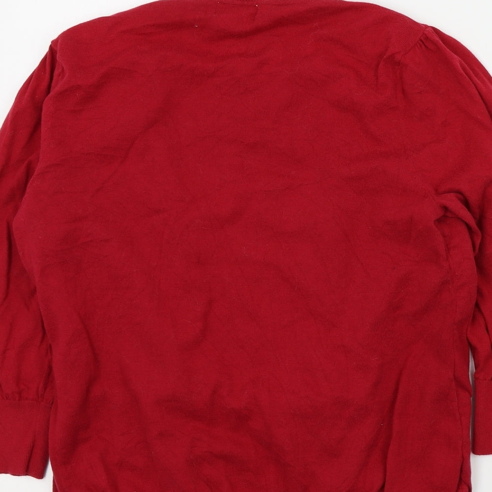 Womens UK Size 16 NEXT Red Pullover Jumper