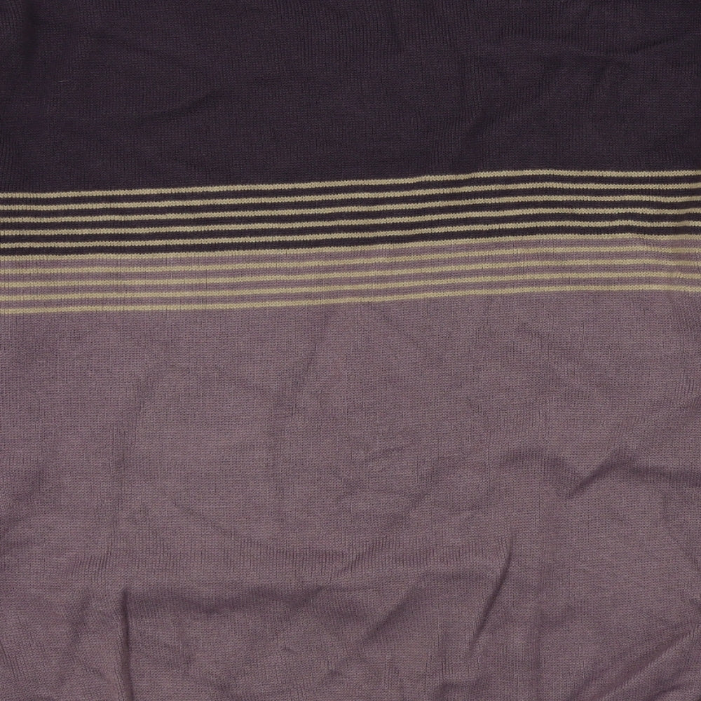 Springfield Mens Purple Striped Pullover Jumper Size M