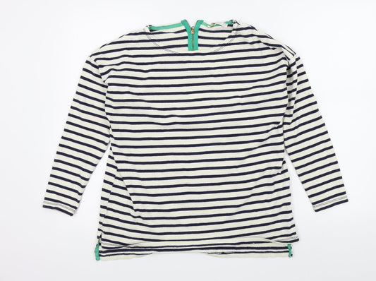 pull bear Womens Beige Striped Pullover Jumper Size M