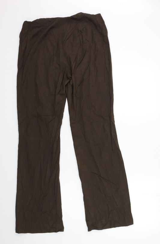 Womens UK Size 14 Autonomy Regular Fit Brown Trousers