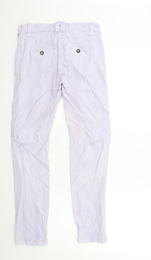 NEXT Womens Purple Denim Tapered Jeans Size 6 L29 in