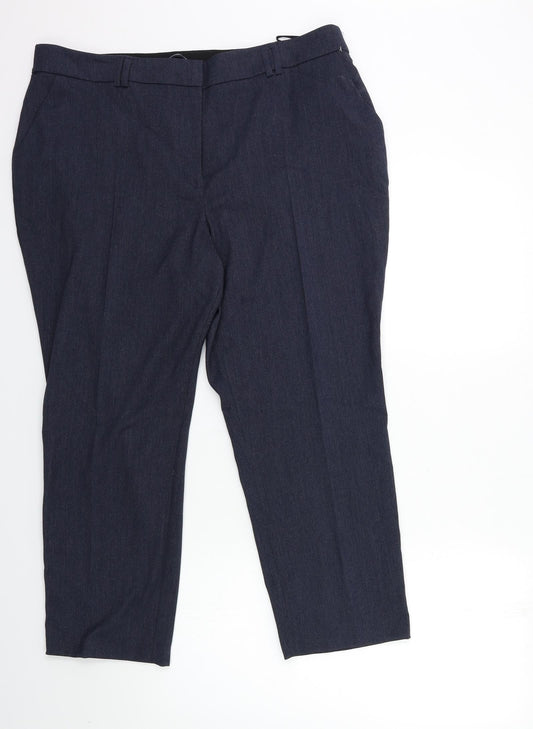 Womens UK Size 18 Bonmarché Regular Fit Blue Trousers