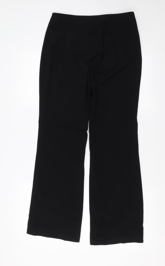 Womens UK Size 30 in TruTex Regular Fit Black Trousers