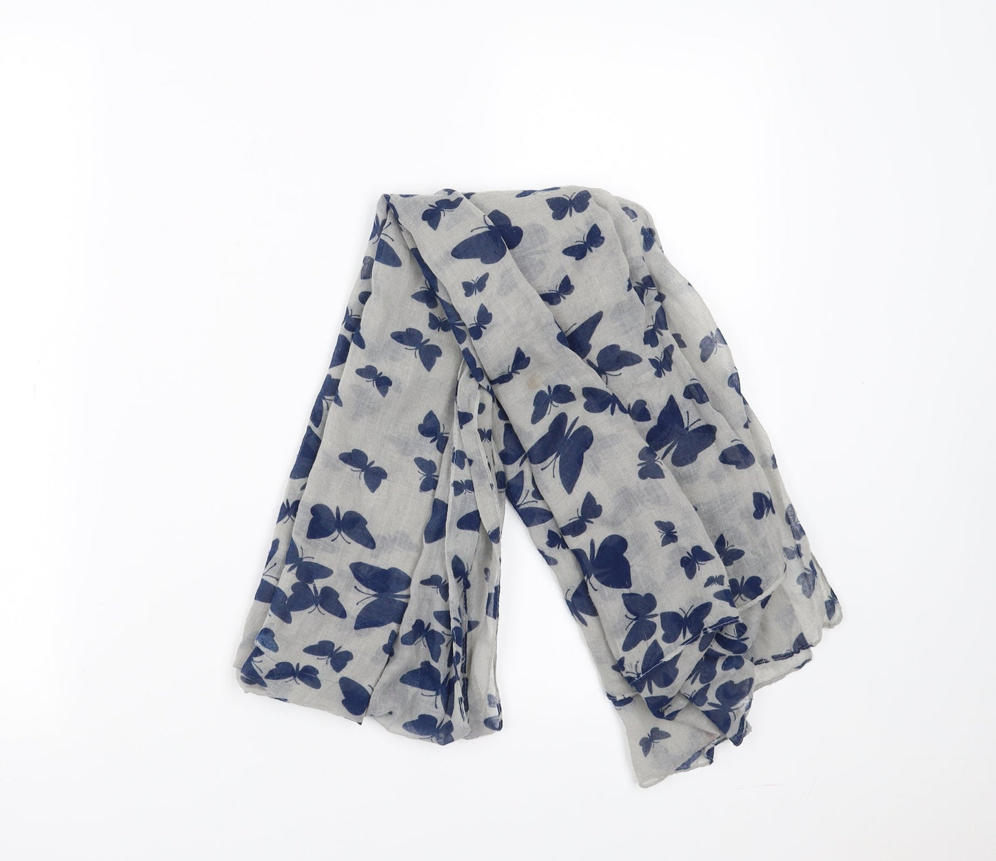Preworn Womens Grey Scarf - butterflies