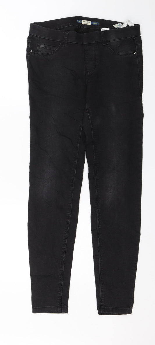 Womens UK Size 8 Pull&Bear Regular Fit Skinny Black Jeans