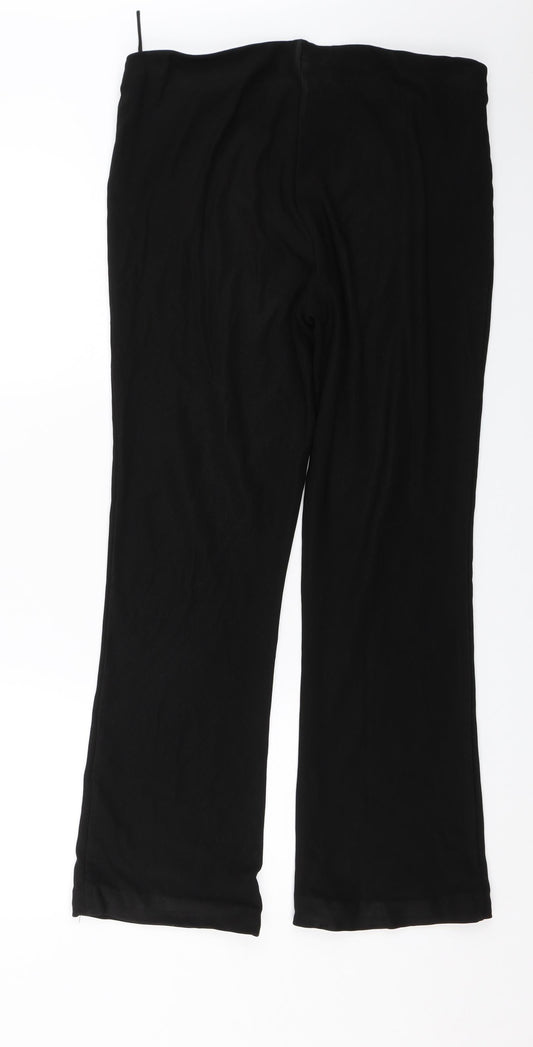 Originals Womens Black Striped Capri Trousers Size 16 L26.5 in