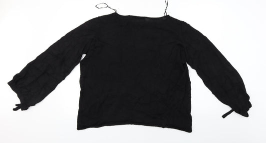 Womens UK Size S Zara Black Pullover Jumper