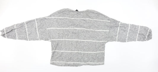 Womens UK Size L New Look Grey Pullover Jumper