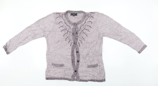 Womens UK Size L paramour Purple Cardigan Jumper