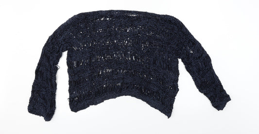 bm collection Womens Black Pullover Jumper Size M