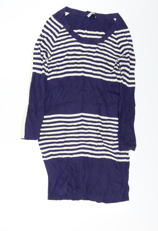 Great Plains Womens Blue Striped A-Line Size XS