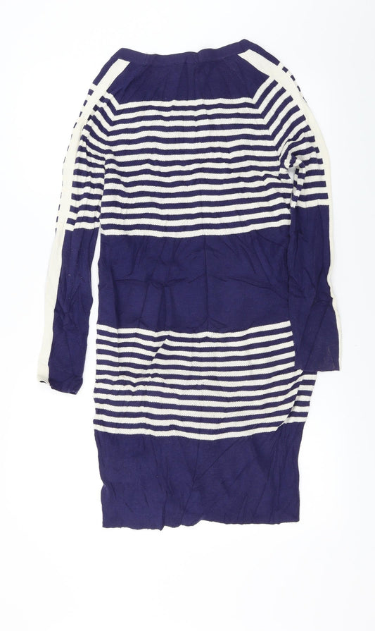 GREAT PLAINS Womens Blue Striped A-Line Size XS