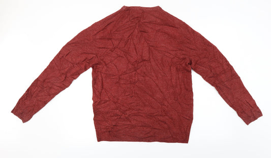 F&F Mens Red Pullover Jumper Size M