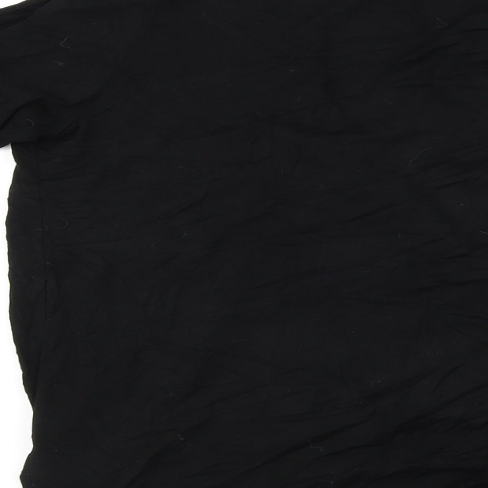 Womens UK Size 12 Definitions Black Basic T-Shirt