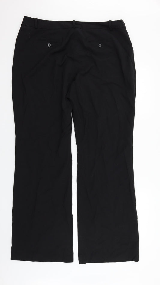 Womens UK Size 18 Worthington Regular Fit Black Trousers