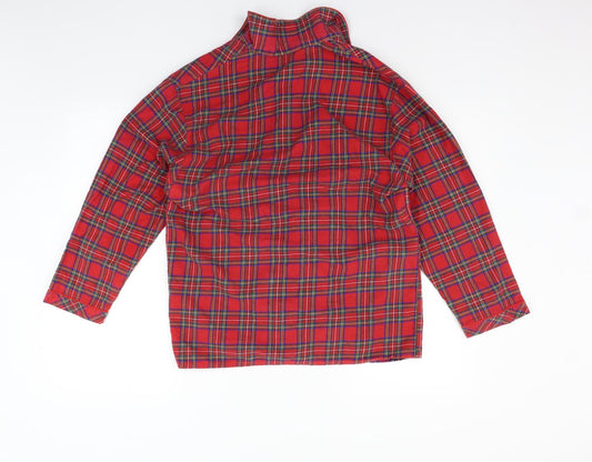 ST MICHAEL Mens Red Check Button-Up Size 14