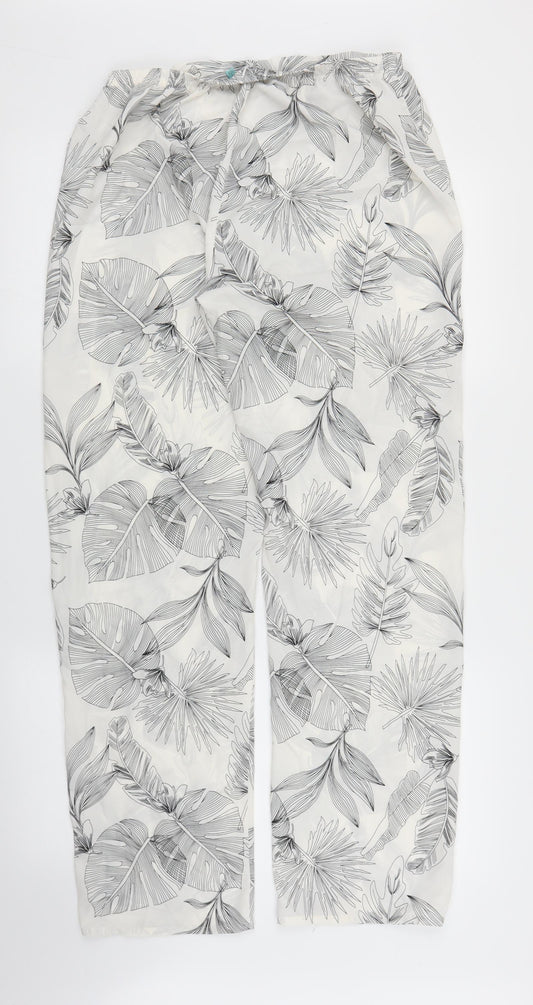 Womens UK Size 10 Preworn Regular Fit Bloomer White Trousers