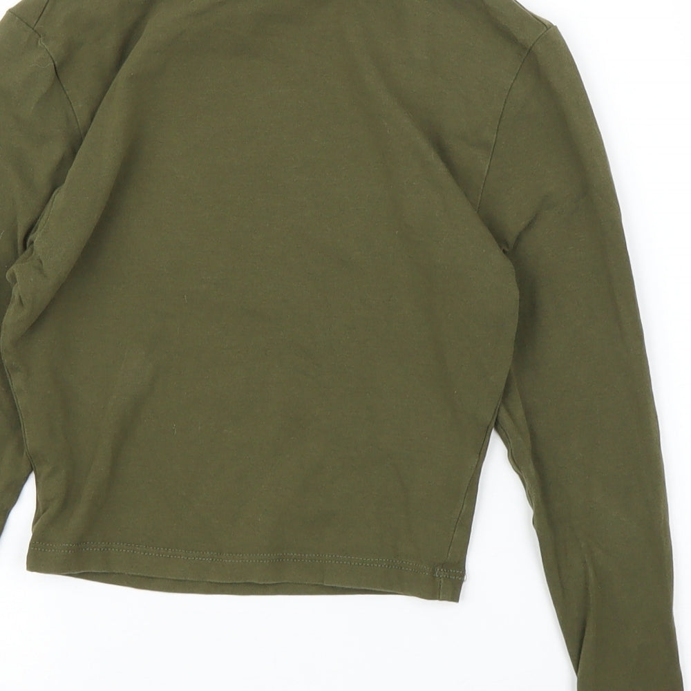 New Look Girls Green Cropped T-Shirt Size 9 Years