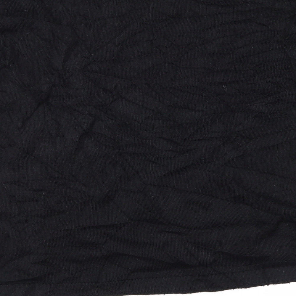 Blue Inc Mens Black Geometric Pullover Jumper Size XL