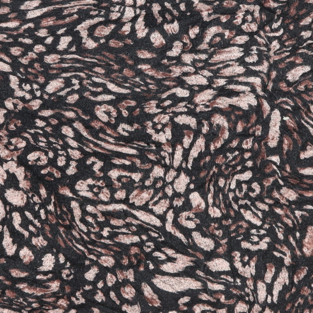 Dorothy Perkins Womens Brown Animal Print Pullover Jumper Size 8