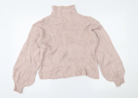 Womens UK Size S SheIn Pink Pullover Jumper