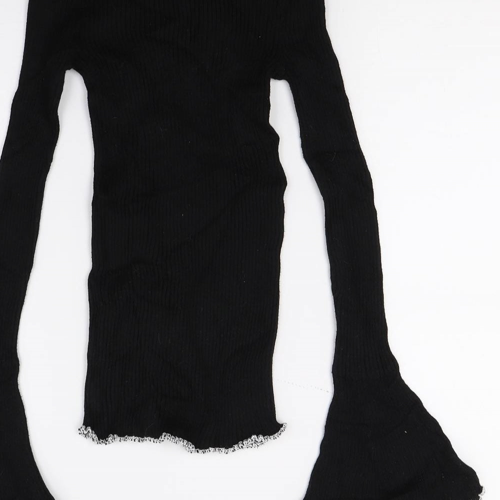 Intuition Womens Black Knit Pullover Jumper Size 14