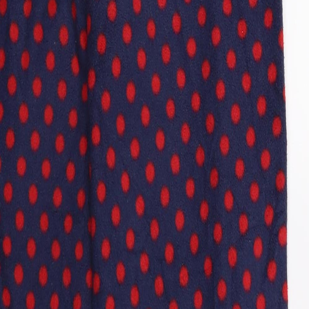 George Womens Blue Polka Dot Fleece Jogger Trousers Size 8 L20 in - Lounge Pants