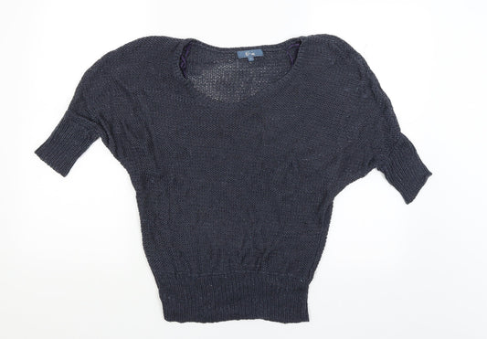 Womens UK Size S E-vie Blue Pullover Jumper