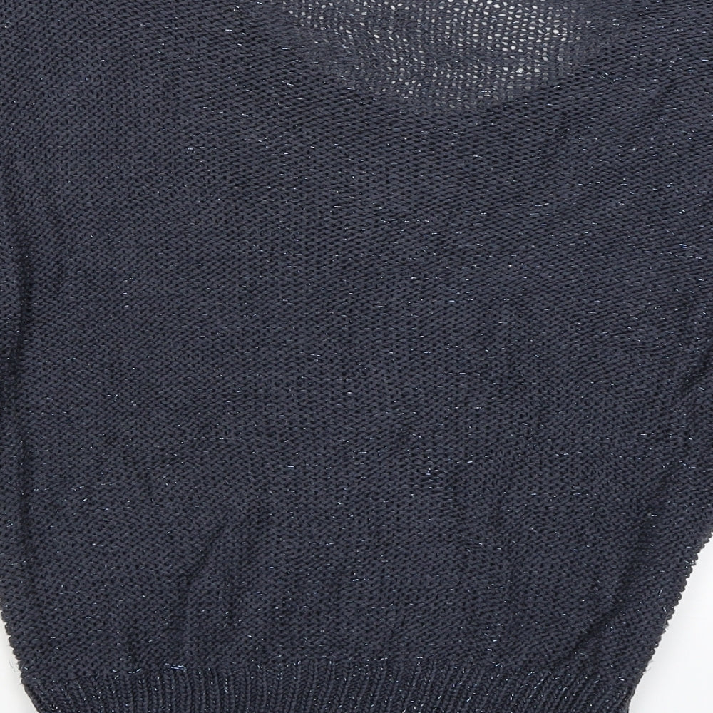 Womens UK Size S E-vie Blue Pullover Jumper